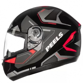 Capacete Peels Fechado  Spike Lup - Preto / Vermelho