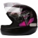 Capacete Taurus Fechado Fórmula 1r Neo  - Preto Fosco / Rosa