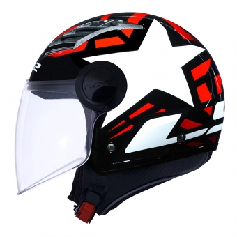 Capacete Ls2 Aberto  Airflow Starwar – Branco /vermelho