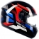 Capacete Peels Fechado  Spike Motion - Preto / Azul / Vermelho