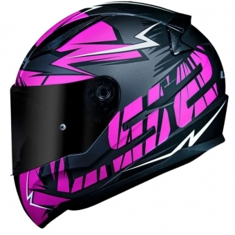 Capacete Ls2 Fechado Ff353 Rapid Cromo - Rosa