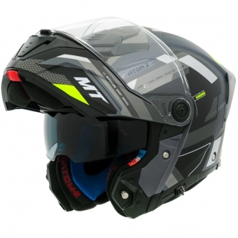 Capacete Mt Atom 2 Articulado Com Óculos Solar Interno B2 - Cinza Fosco