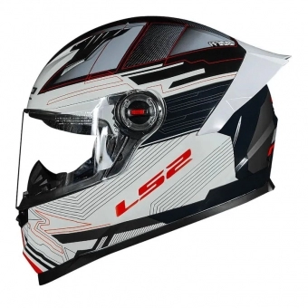 Capacete Fechado Ls2 Classic FF358 S Digital - Preto / Branco