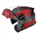 Capacete Norisk Articulado Com Óculos Solar Interno Motion Defender -  Vermelho Fosco / Cinza Titanium