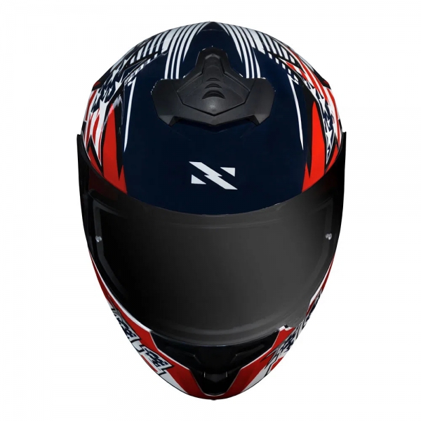 Capacete Norisk Fechado Lap Usa  - Branco / Azul
