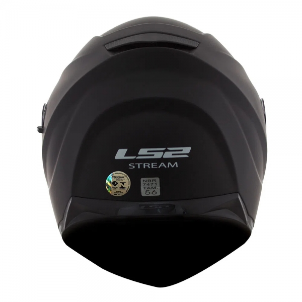 Capacete Ls2 Fechado Com Óculos Solar Interno Stream Monocolor - Preto Fosco