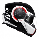 Capacete Ls2 Articulado Com Óculos Solar Interno Scope Arch -  Branco/Vermelho
