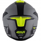 Capacete Givi Articulado Com Óculos Solar Interno X21 Spirit   - Cinza Fosco/ Preto/ Amarelo