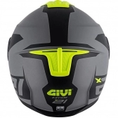 Capacete Givi Articulado Com Óculos Solar Interno X21 Spirit   - Cinza Fosco/ Preto/ Amarelo