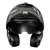 Capacete Norisk Articulado Com Óculos Solar Interno Motion Defender - Preto Fosco / Cinza Titanium