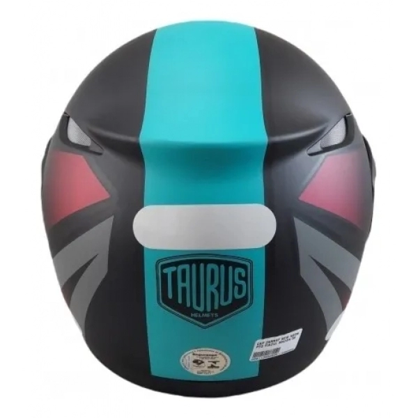 Capacete Taurus Articulado Zarref New Neon – Preto Fosco / Azul / Magenta
