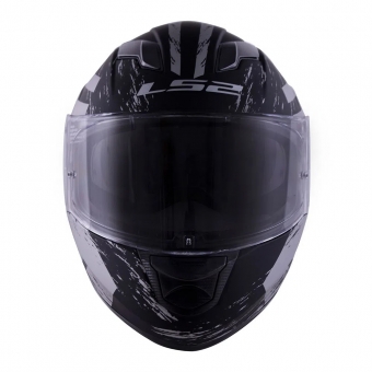 Capacete Ls2 Fechado Com Óculos Solar Interno Stream Hunter  - Preto / Cinza