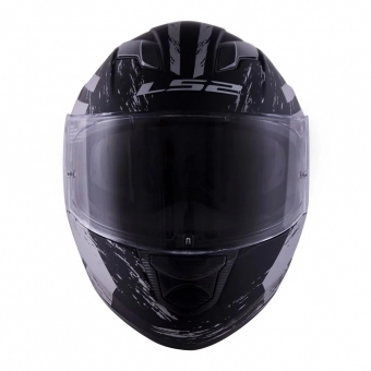 Capacete Ls2 Fechado Com Óculos Solar Interno Stream Hunter  - Preto / Cinza