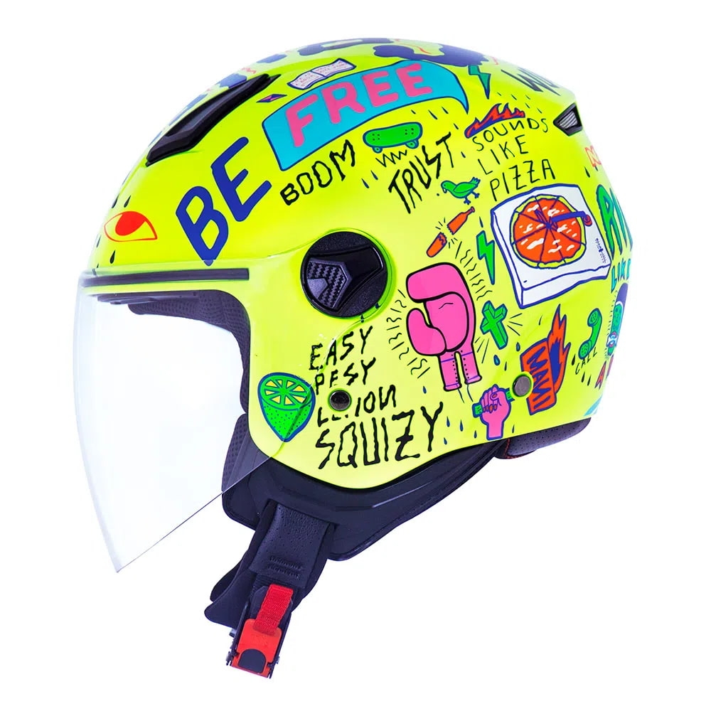 Capacete Norisk Aberto Orion Free -Amarelo