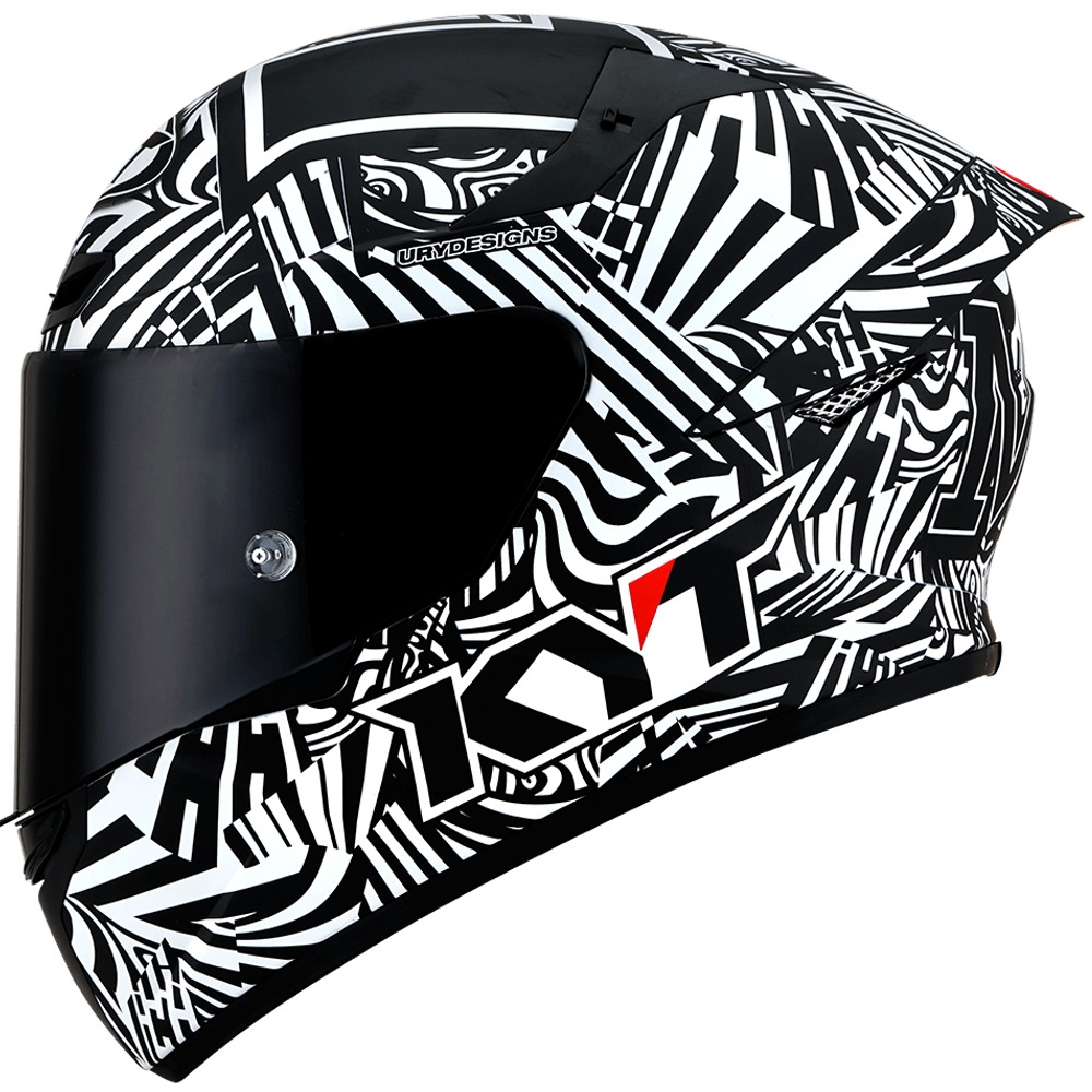 Capacete  Kyt Fechado Tt Course Espargaro Winter Test 2020 Replica - Preto / Branco