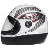 Capacete Taurus Fechado Fórmula 1r Grafic - Branco