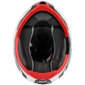 Capacete Givi  Articulado Com Óculos Solar Interno X21 Spirit Brilhoso - Branco/ Preto/ Vermelho