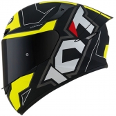 Capacete  Kyt Fechado Tt Course Electron - Preto / Amarelo