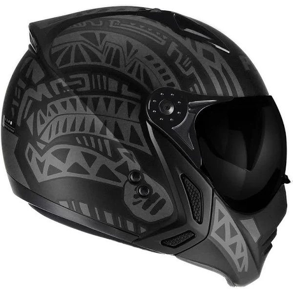 Capacete Peels Aberto Com óculos Solar Interno Mirage Nazka - Preto Fosco / Grafite