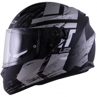 Capacete Ls2 Fechado Com Óculos Solar Interno Stream Hunter  - Preto / Cinza
