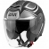 Capacete Givi Aberto Com Óculos Solar Interno X22 Planet Hyper - Preto Fosco/Cinza/Prata