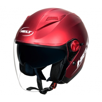 Capacete Helt Aberto Com Óculos Solar Interno Citylight  -  Vermelho Fosco