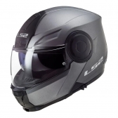 Capacete Ls2 Articulado Com Óculos Solar Interno Scope Monocolor - Cinza Fosco Titanium