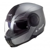 Capacete Ls2 Articulado Com Óculos Solar Interno Scope Monocolor - Cinza Fosco Titanium