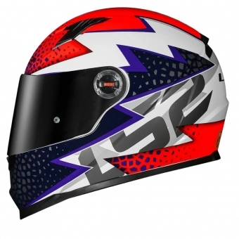 Capacete Ls2 Fechado Classic Ff358 Speedy - Roxo / Laranja
