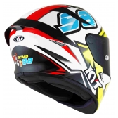 Capacete  Kyt Fechado Tt Course 98 Bomb Replica - Branco / amarelo