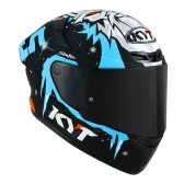 Capacete Kyt Fechado Tt Course Jaume Masia Winter Test - Preto / Azul
