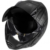 Capacete Peels Aberto Com óculos Solar Interno Mirage Nazka - Preto Fosco / Grafite