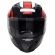 Capacete Givi 50.5 Pista Fechado Com Óculos Solar Interno - Preto / Vermelho / Branco