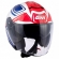 Capacete Givi Aberto Com Óculos Solar Interno X22 Planet Hyper - Branco/Azul/Vermelho