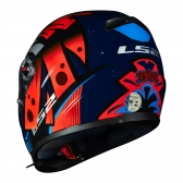 Capacete Ls2 Fechado  Classic Ff358 Tribal -  Laranja