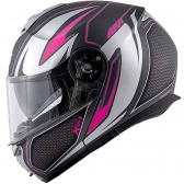 Capacete Givi Articulado Com Óculos Solar Interno X21 Shiver - TITANIUM / PRATA / ROSA FOSCO