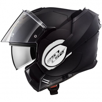 Capacete Ls2 Articulado Com Óculos Solar Interno Valiant Monocolor - Preto Fosco