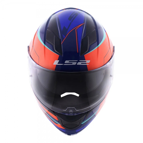 Capacete Ls2 Fechado Ff320 Stream Ixel – Laranja / Azul