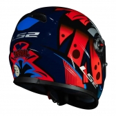 Capacete Ls2 Fechado  Classic Ff358 Tribal -  Laranja