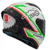Capacete Mt Fechado Capacete Mt Stinger 2 Grand Prix A0 Italia - Branco/ Verde / Vermelho