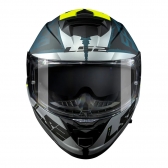 Capacete Ls2 Fechado Com Óculos Solar Interno Ff800 Storm Sprinter - Matt Black / Silver / Cobalt