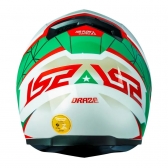 Capacete Ls2 Fechado  Classic Draze -  Branco / Verde / Vermelho