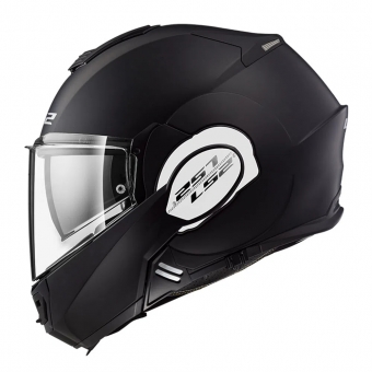 Capacete Ls2 Articulado Com Óculos Solar Interno Valiant Monocolor - Preto Fosco