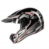 Capacete Esportivo Bieffe 3 Sport 30th Edição Especial 30 Anos  Cross Trilha C/ Viseira  - Preto Brilho / Perola / Grafite