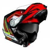 Capacete Norisk Articulado Com Óculos Solar Interno Route Ff345 Charge -  vermelho / Preto
