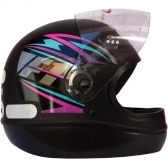 Capacete Taurus Fechado Fórmula 1r Storm  - Preto Fosco / Rosa