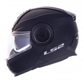 Capacete Ls2 Articulado Com Óculos Solar Interno Scope Monocolor - Preto Fosco