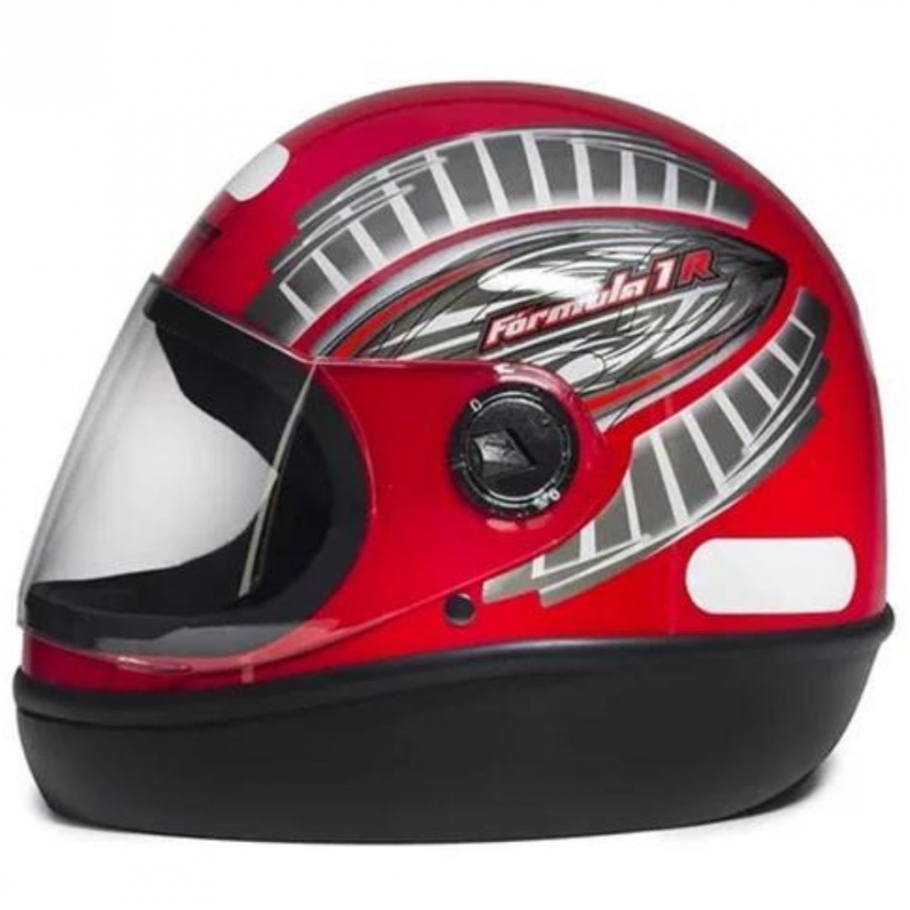 Capacete Taurus Fechado Fórmula 1r Grafic - Vermelho