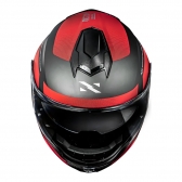 Capacete Norisk Articulado Com Óculos Solar Interno Motion Defender -  Vermelho Fosco / Cinza Titanium