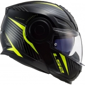 Capacete Ls2 Articulado Com Óculos Solar Interno Scope Skid -  Preto  / Amarelo